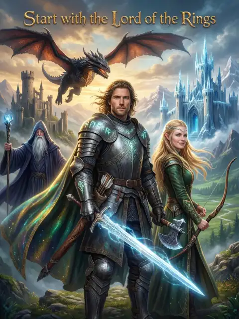Start with the Lord of the Rings cover