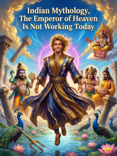 Indian mythology, the Emperor of Heaven is not working today cover