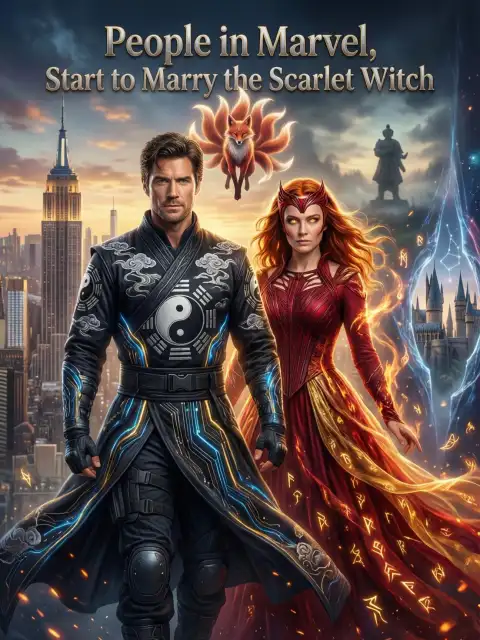 People in Marvel, start to marry the Scarlet Witch cover