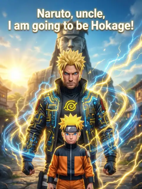 Naruto, uncle, I am going to be Hokage! cover