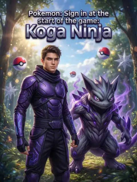 Pokemon: Sign in at the start of the game: Koga Ninja cover