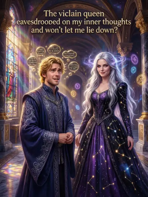 The villain queen eavesdropped on my inner thoughts and won't let me lie down? cover