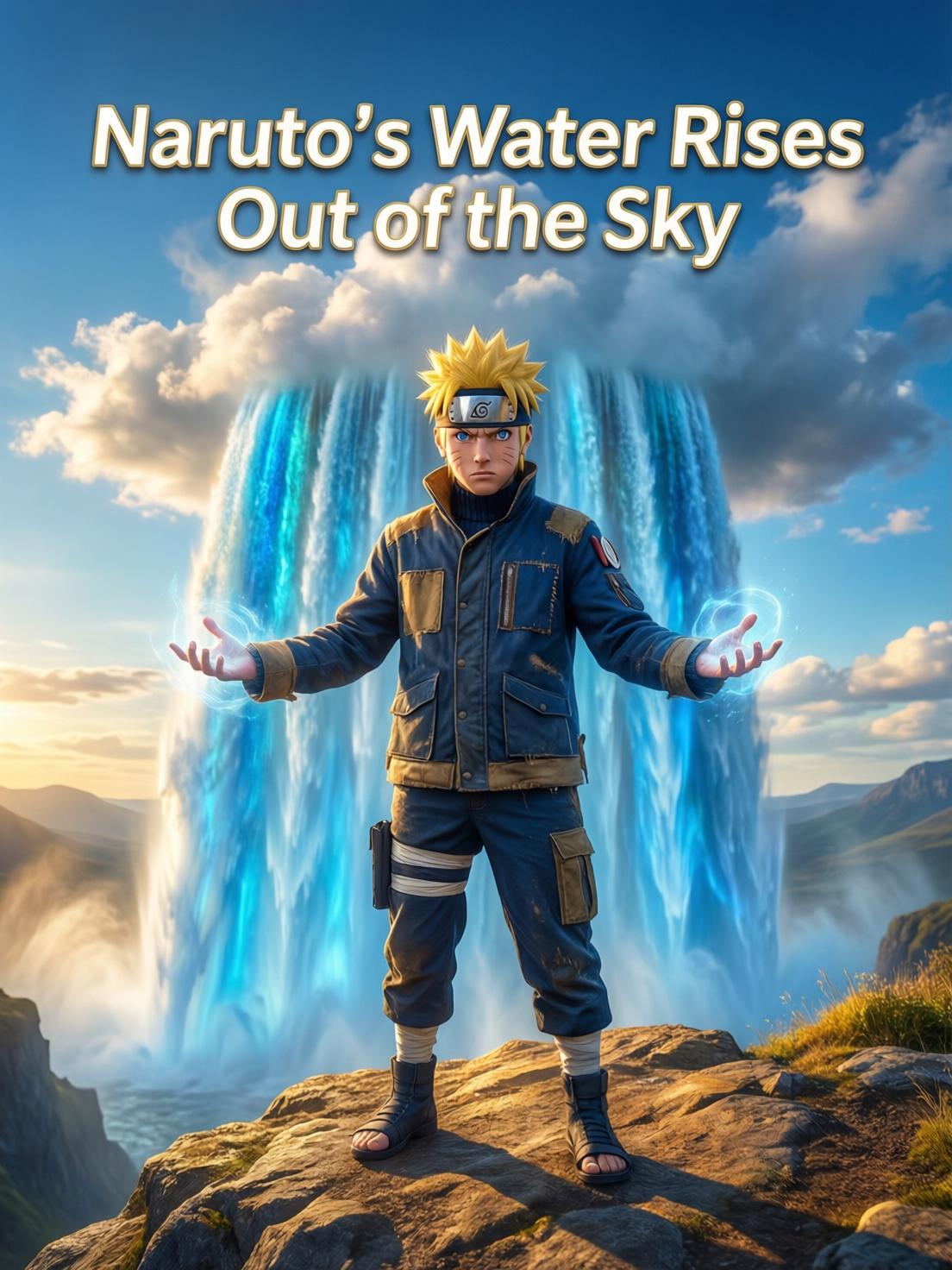 Naruto's water rises out of the sky cover