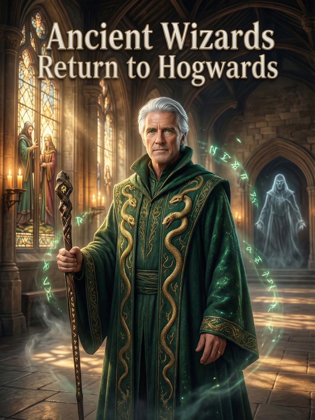 Ancient wizards return to Hogwarts. cover